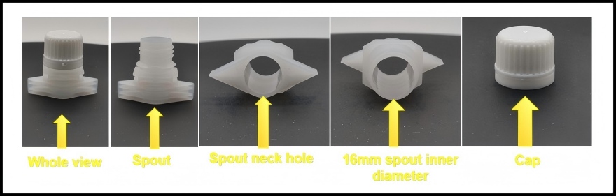 Characteristic of spout pouch cap and ketchup spout (HL160D)